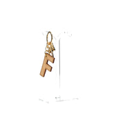 Alviero Martini  - Portachiavi Charm Lettera F Naturale, Beige